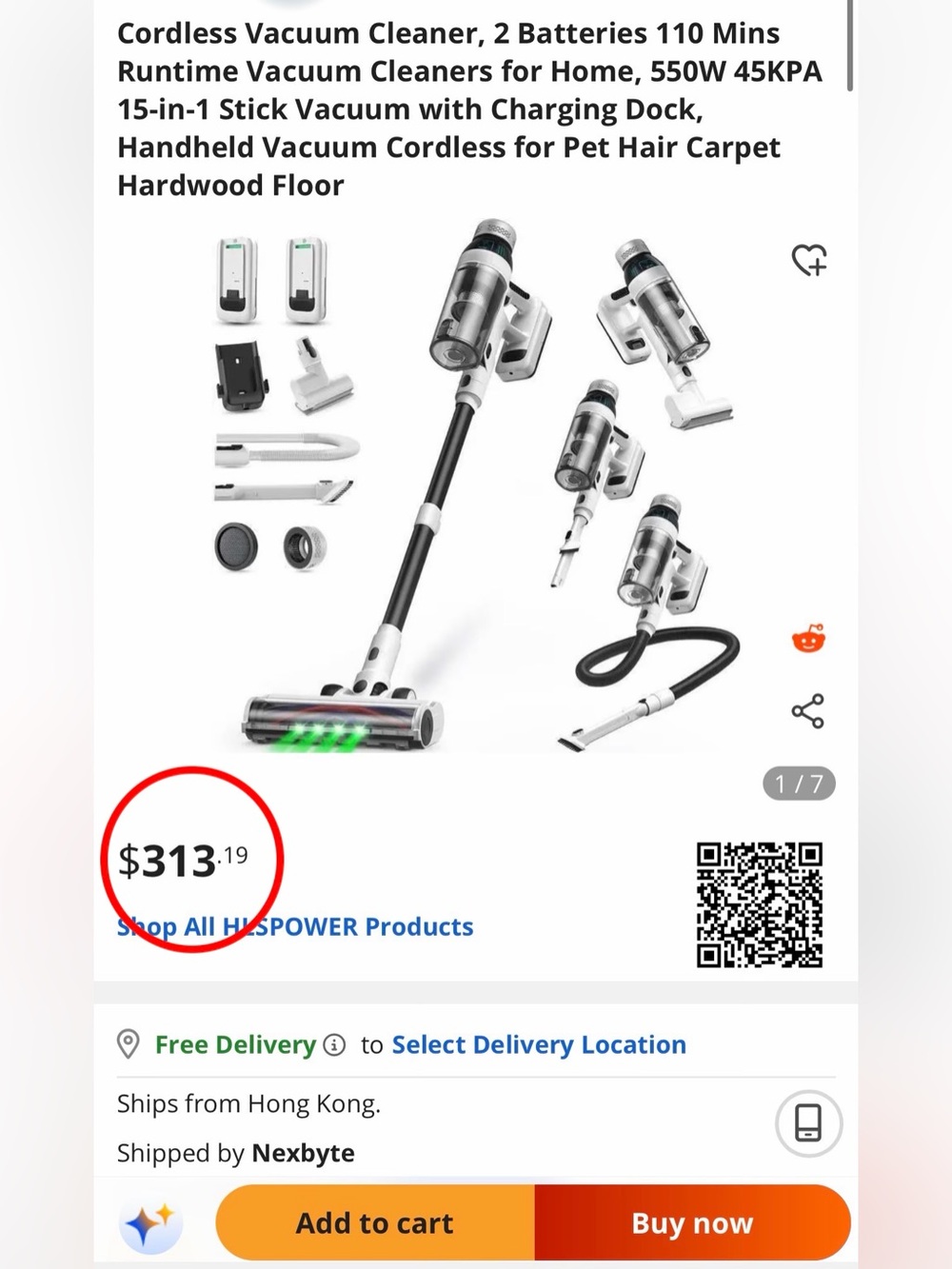 Cordless, Self-Standing w/ 2 Batteries & 2 Extra Filters - Picture 4 of 11